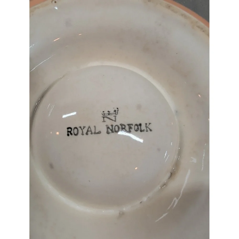 Royal Norfolk Chili Pepper Chip and Dip Bowl Yellow Red Ceramic Salsa Dish 6in